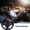 Bamyli Car Steering Wheel Cover,2Pcs Universal Carbon Fiber Anti-skid Segmented