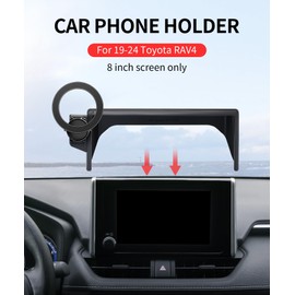 MaserWeller Car Phone Holder for Toyota RAV4 2019-2025 Accessories 7/8-Inch Screen Fixed Clip, 360° Rotation Smart Phone Mount Compatible with MagSafe, Cell Phone Holder That Does Not Affect Air Vent