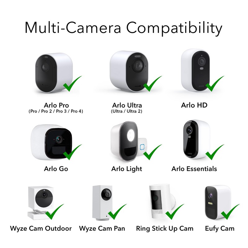 Wasserstein Adjustable Metal Wall Mount Compatible with Arlo Essential/XL Gen