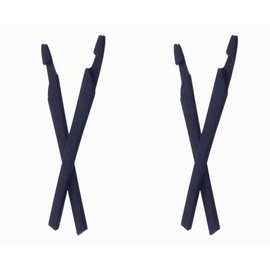 Locitude Replacement Rubber Temple Ear Socks for Oakley Crosslink OX8027 OX8029 OX8031 Eye Glass Eyeglasses Frames (Black - 2 Pairs)