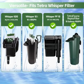 Josramt Medium Filter Cartridge Replacement for Tetra Whisper Bio-Bag Filters Cartridges, 16 PCS Fish Tank Filters Compatible with Tetra Whisper Filters 10i / IQ10 / PF10 and TetraFauna ReptoFilter