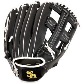 Fukuoka Softbank Hawks x GP Baseball Gloves, Soft Type, General All-round, Catchball, 12 Inches, Right Throw, Black/White 60914