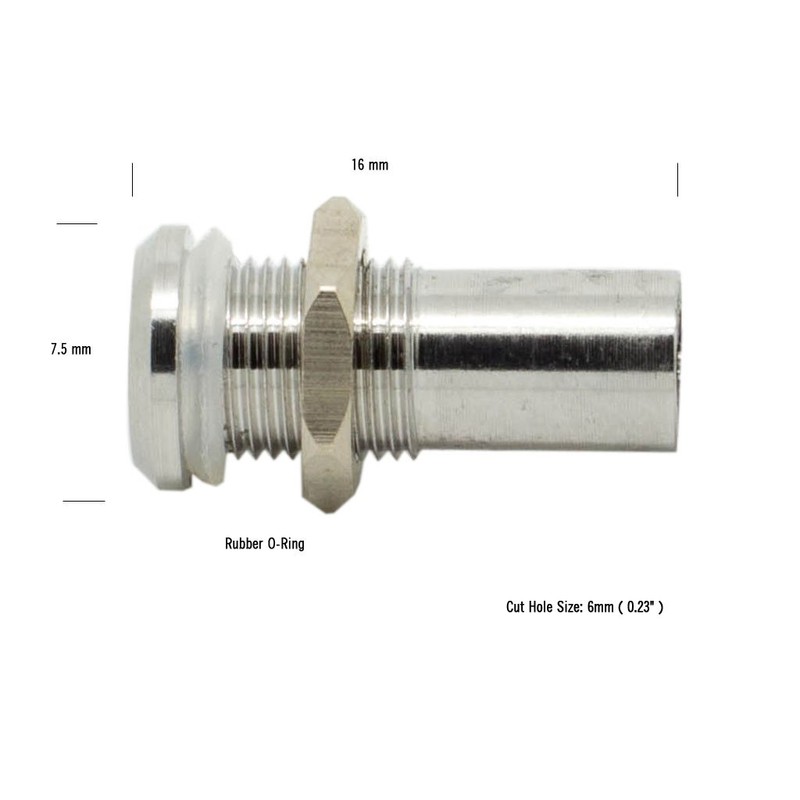 Alpinetech 6mm 1/4" Green 12V LED Metal Indicator Pilot Custom