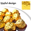 KICHOUSE Homemade Candy Wrappers 200pcs Square Golden Foil Wrappers Personal