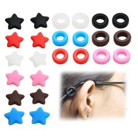 12 Paar Silikon Brillen Ohrenkissen,Komfort Silikon Anti-Rutsch-Halter für Gläser,Bunt,Brillenhalter Ohr,Brillen Rutsch Stopper,Brille Rutschstopp,Antirutsch Brillenbügel,Brillenhalter Sport