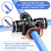Bwintech 5 Pcs 4 Way 10mm OD Tube Straight Push