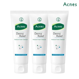 Acnes Derma Relief Moisture Foam Cleanser 125ml x3 / 아크네스 더마 릴리프 모이스쳐 폼 클렌져 125ml x3개