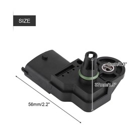 Air Pressure Sensor MAP Distributor Air Pressure Boost Sensor 8200375080 8200375977 Replacement for Megane II Scenic II Laguna II 1.9 DCi