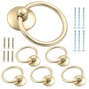 Unlorspy 6 Pcs Metal Drawer Ring Knobs, Drop Ring Drawer