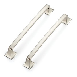 Ravinte 5 Pack Solid 6-1/4" Square Foot Cabinet Arch Pull Kitchen Cabinet Handles Brushed Nickel Cabinet Pulls Silver Drawer Pulls Cabinet Hardware Kitchen Handles for Cabinets Cupboard Handles