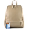 modamoda de T138 Ital Women’s Leather Backpack - Grey-beige, size: