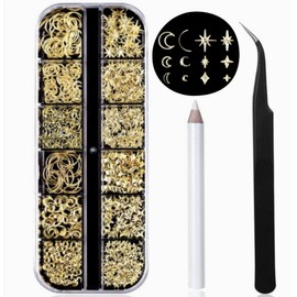 My Beauty [Nail Set] Ribbon Star Heart Crown Parts + Nail Tweezers + Stone Picker, 1 Set, Option 3 + Nail Tweezers + Stone Picker / 마이뷰티 [네일 세트] 리본 별 하트 왕관 파츠+ 네일 핀셋 + 스톤피커, 1세트, 옵션3 + 네일핀셋 + 스톤피커