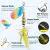 Fishing Lures Spinner Baits Kit, 10pcs Inline Spinnerbait with Rooster