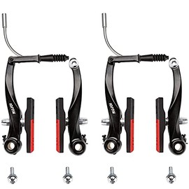 Juego de Frenos de Bicicleta, Tipo V de Frenos de montaña, Juego de Repuesto de Freno V para MTB, Bicicleta de Carretera, BMX, Bicicleta E, Negro (Paquete de 2)