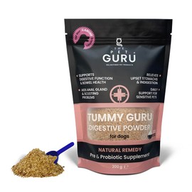 The Pet Guru - Tummy Guru Tummy Settler for Dogs, 200gm - Natural Dog Health - Pre and ProBiotic - Improve Immunity - Anal Gland Problems - Relieves Upset Stomach, Diarrhoea, Constipation.