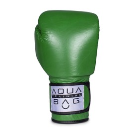 Aqua Training Bag 16 oz. Green Classic Boxing Glove with Genuine Top Grain Cow Leather, 3-Layer Latex Foam, Nylon Lining - 2020329794