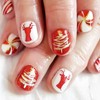 RUOKEXIN Christmas Red Press on Nails Short Square Fake Nails