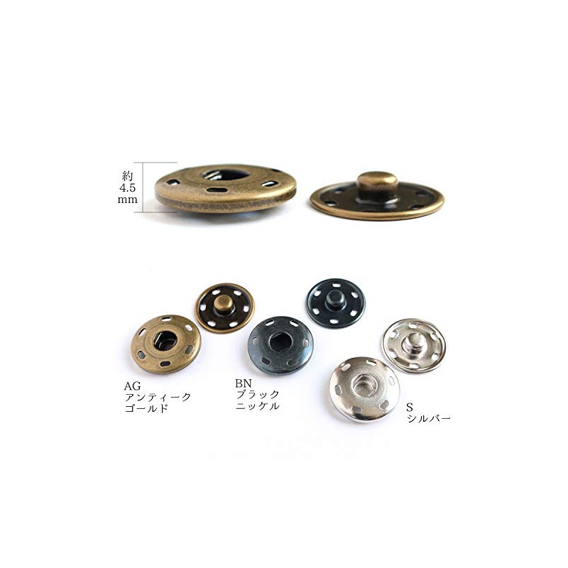Nippon Chuko ISZ-21-BN Big Snap Black Nickel, 0.8 inch (21