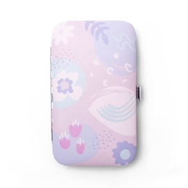 Cait & Co Luxe Purple Portable 7-Piece Manicure Set for Women Travel Nail Grooming Kit with Stainless Steel Clippers, File, & Tools in Chic Designer Case