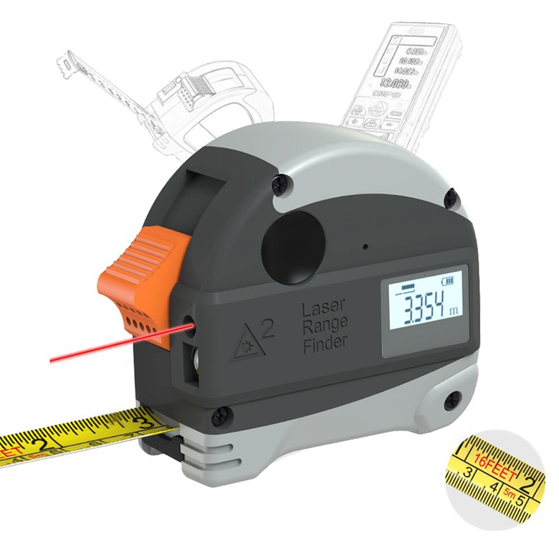 30M Laser Rangefinder + 5M Anti-fall Steel Tape Metric and
