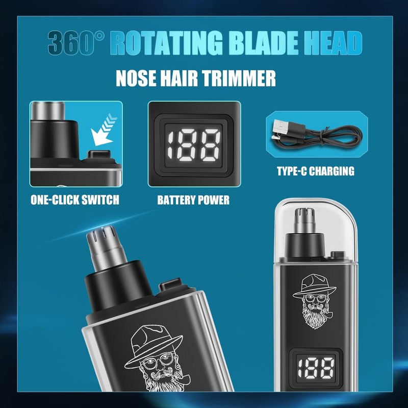 LQT-128 Hair Trimmer + Electric Shaver + Nose Hair Trimmer