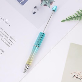 7 Pens Chrome Beadable Pens WHOLESALE BULK Beaded Ballpoint Pen 1.0mm Medium Suitable for DIY with Beads and Focals Ships from California Ballpen Set Easily Use:_33 Gold Ombre 1G_7 PCS