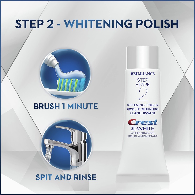 Crest 3D White Brilliance Toothpaste and Whitening Gel 2 Step