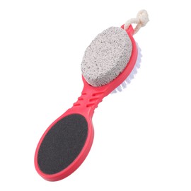 VOCOSTE 1 Pc Multi Purpose 4 in 1 Foot File with Foot Scrubber, Pumice Stone, Foot Rasp and Sand Paper, Removes Dead Skin, Pedicure, Pink