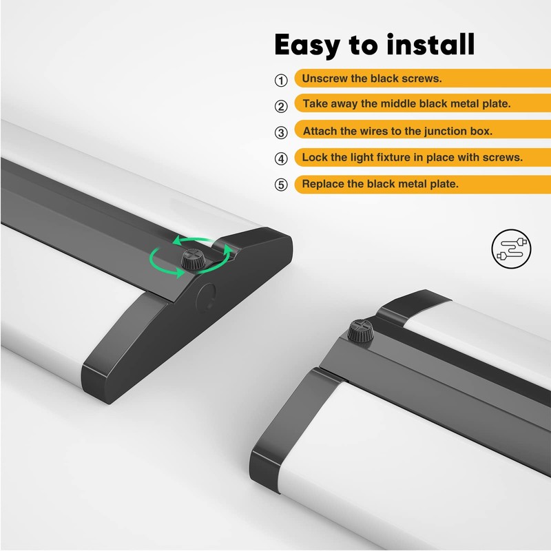 FaithSail 8FT LED Shop Light, 110W LED Wraparound Ultra Slim