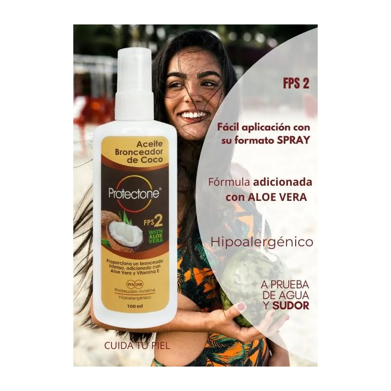 Aceite Bronceador De Coco Y Zanahoria Protectone
