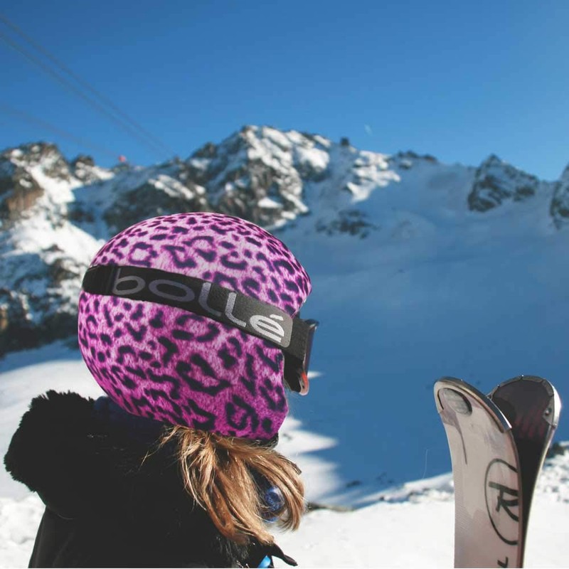 COOLCASC PINK LEOPARD Multisport Helmet Cover