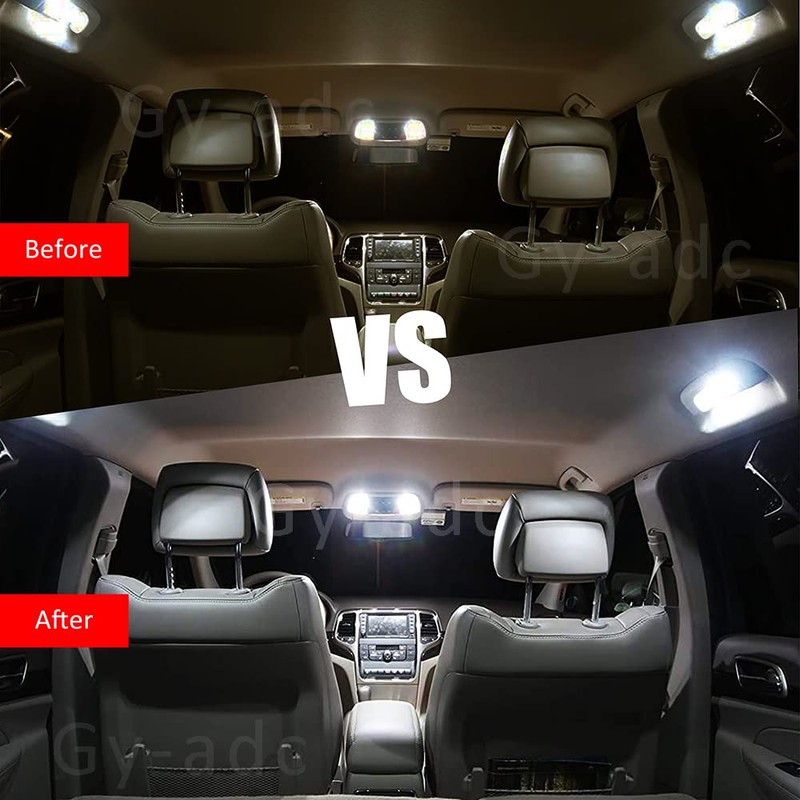 Gy-Adc 19pcs Grand Cherokee Interior LED Lights Kit Package Super
