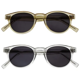 OPULIZE-Rox 2 Pack Super Elegante Transparente Oro Claro Mujeres Hombres Lectores de Sol Gafas de Lectura UV400 Redondas SS899C +3.00