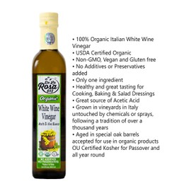 ORGANIC Vinegar Variety 3-Pack - Red & White Wine and Balsamic Vinegars - De La Rosa 613 16.9oz (500ml) Bottles | Kosher, Vegan Gluten-Free | Great for salads, dressing and more!
