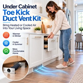 4 Inch Toe Kick Vent Duct Kit, Under Cabinet HVAC Airflow Redirect Kit