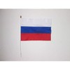 AZ FLAG RUSSIA FLAG 12'' x 18'' white stick -