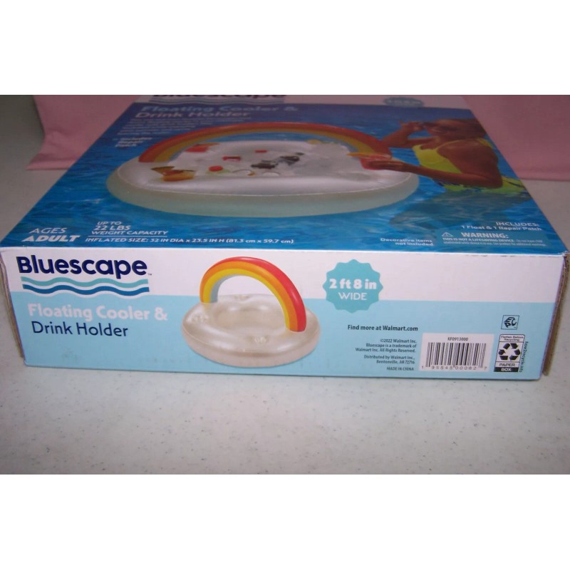 Bluescape Floating Cooler & Drink Holder NEW in Box 2'