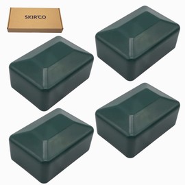 SKIR'CO Fence Post Caps Rectangular Green Plastic Caps 40 x 60 mm Fence Post Cover Moss Green RAL 6005 Colour Pack of 4