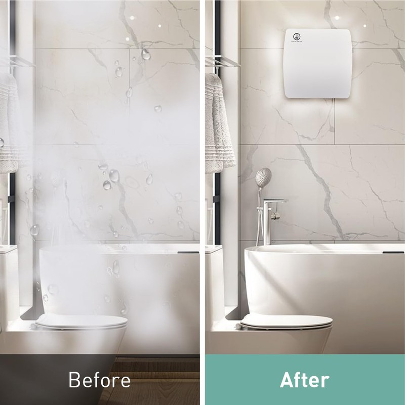 Hehou 5.9 Inch Bathroom Exhaust Automatic Fan Low Noise Window