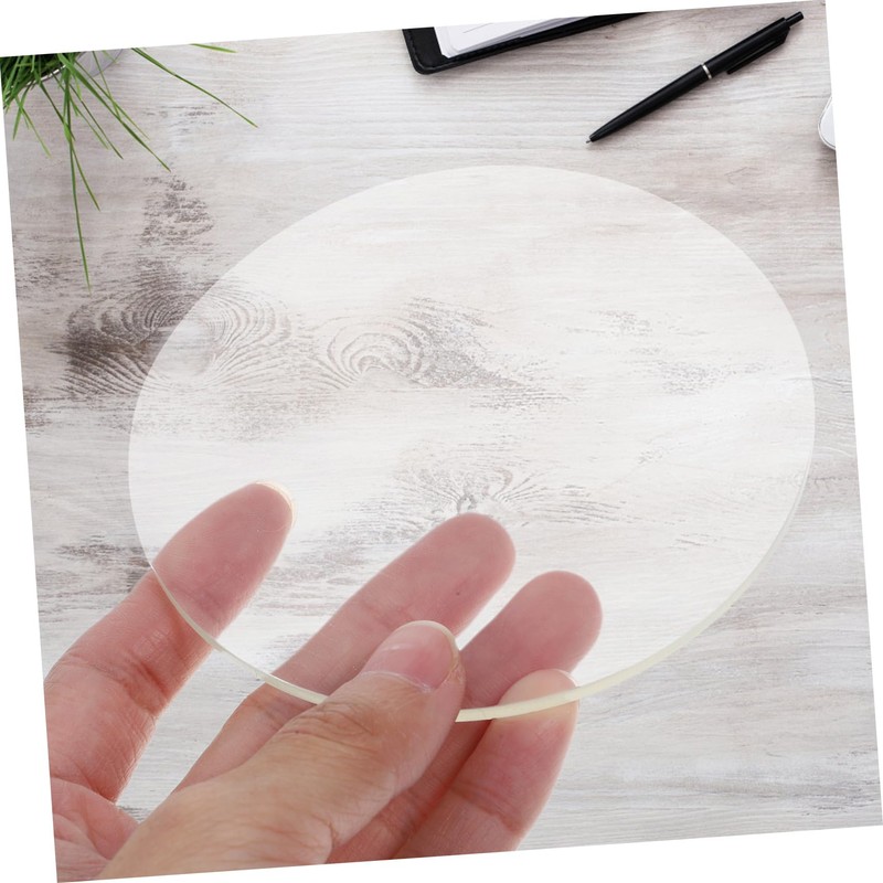 CIYODO 5pcs Transparent Acrylic Circles Smooth Edge Acrylic Discs for