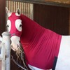Masta Stretch Lycra Horse Head Hood with Zip - Burgundy