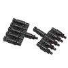 1 Pair Solar Panel Connector T Branch Cable Splitter Coupler