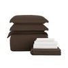 Merit Linens 8-Piece Down-Alternative Comforter Set - Full Chocolate