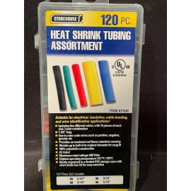 Storehouse 120 Heat Shrink Wire Wrap Assortment Cable Sleeve Color Coded Electrical Tubes