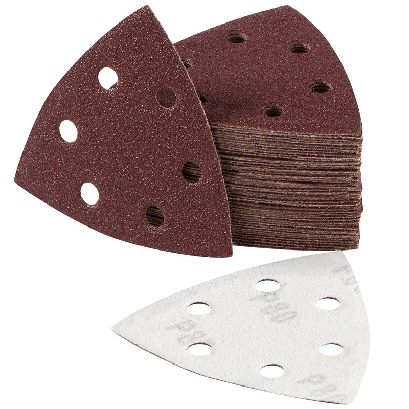 MIDO Professional Abrasive Triangle Sanding Pads 50 Pcs 93 mm