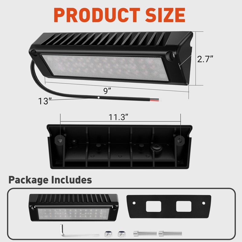 LED RV Exterior Porch Utility Light Waterproof 10-30V DC Low