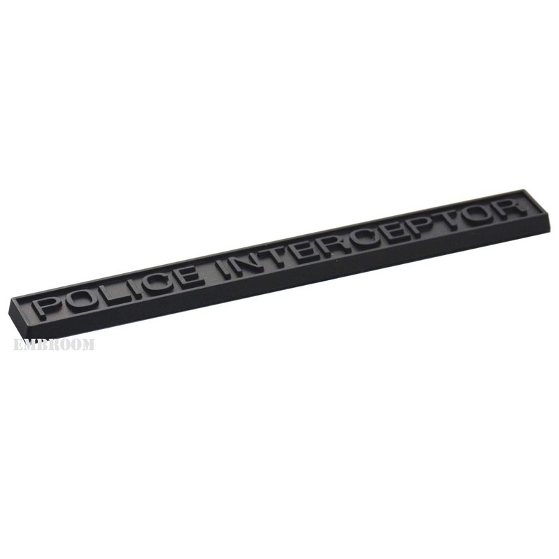 EmbRoom Police Interceptor Emblem, 3D Emblems Trunk Nameplate Badge Sticker