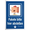 DankeDir! Pakete bitte hier abstellen – Sign 30 x 20