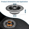 Kitchen Sink Drain Strainer 3 in 1, 304 Stainless Steel