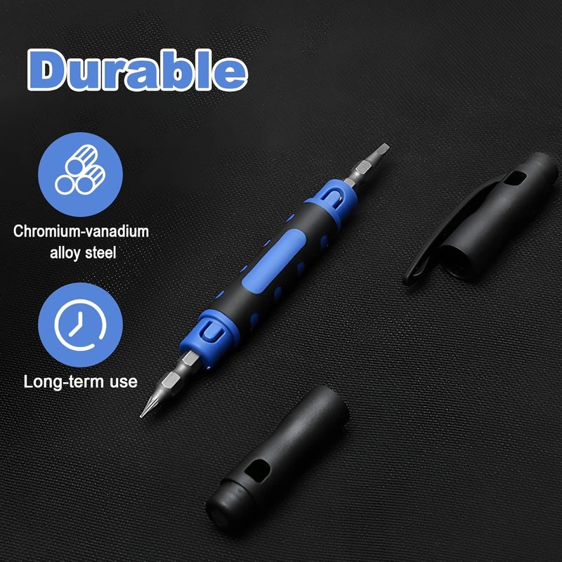 2 Pcs Screwdriver Portable 4 in 1 Screwdriver Robust Doubled